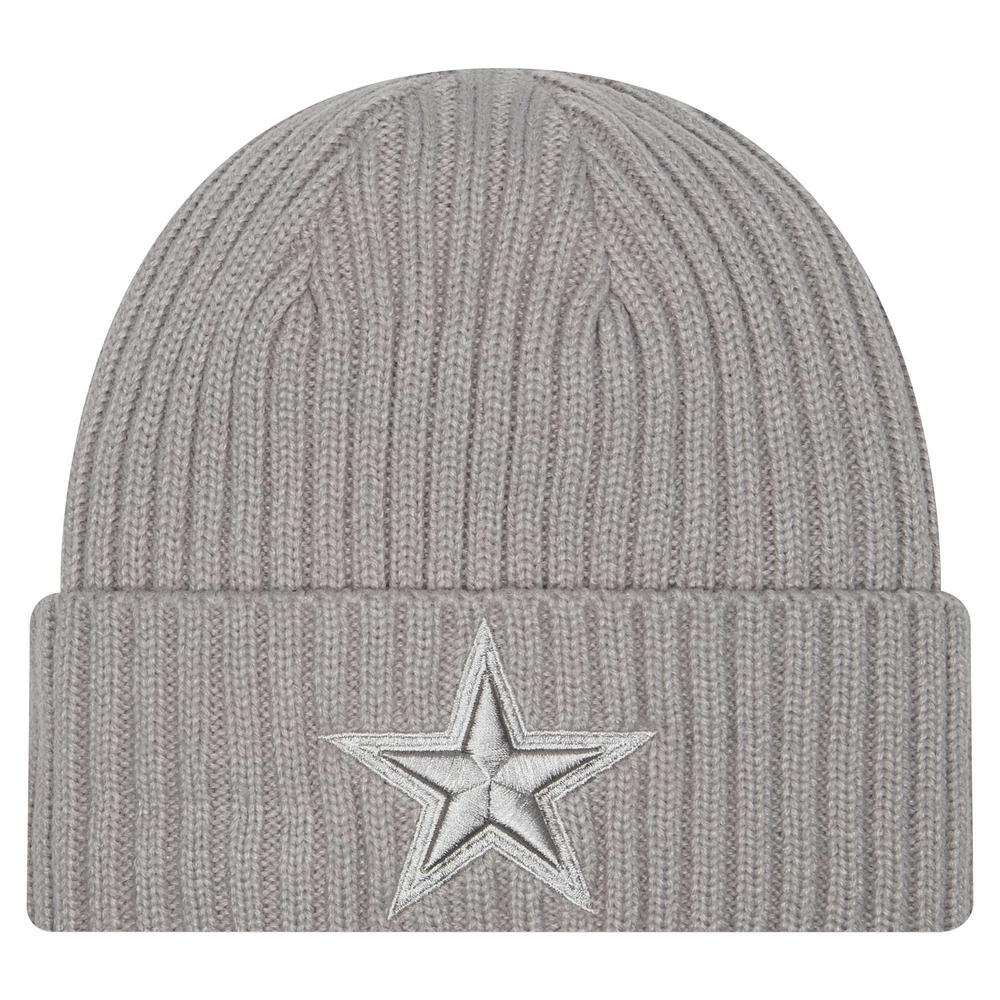 Men's New Era Gray Dallas Cowboys Color Pack Cuffed Knit Hat