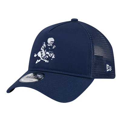 Men's New Era Navy Dallas Cowboys Retro Main A-Frame Trucker 9FORTY Adjustable Hat