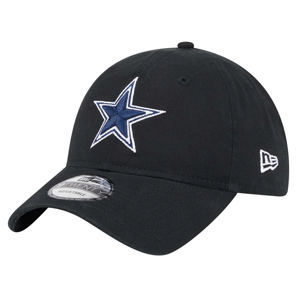 Men's New Era Black Dallas Cowboys Main 9TWENTY Adjustable Hat