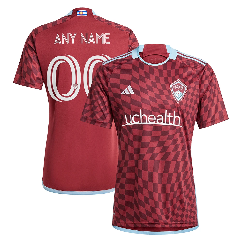Men's adidas Burgundy Colorado Rapids 2024 One Flag Kit Replica Custom Jersey