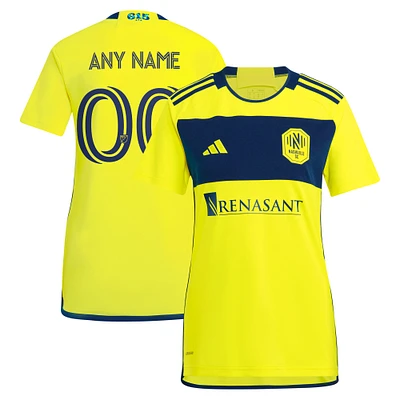Women's adidas Yellow Nashville SC 2024 The 615 Kit Replica Custom Jersey
