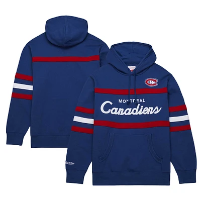 Men's Mitchell & Ness Navy Montreal Canadiens Head Coach Pullover Hoodie