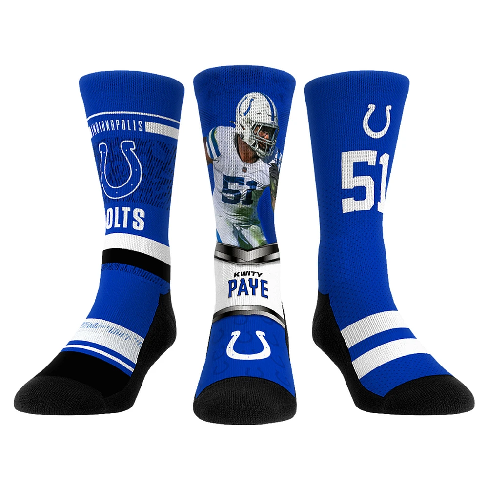 Unisex Rock Em Socks Kwity Paye Indianapolis Colts 3-Pack Crew Sock Set