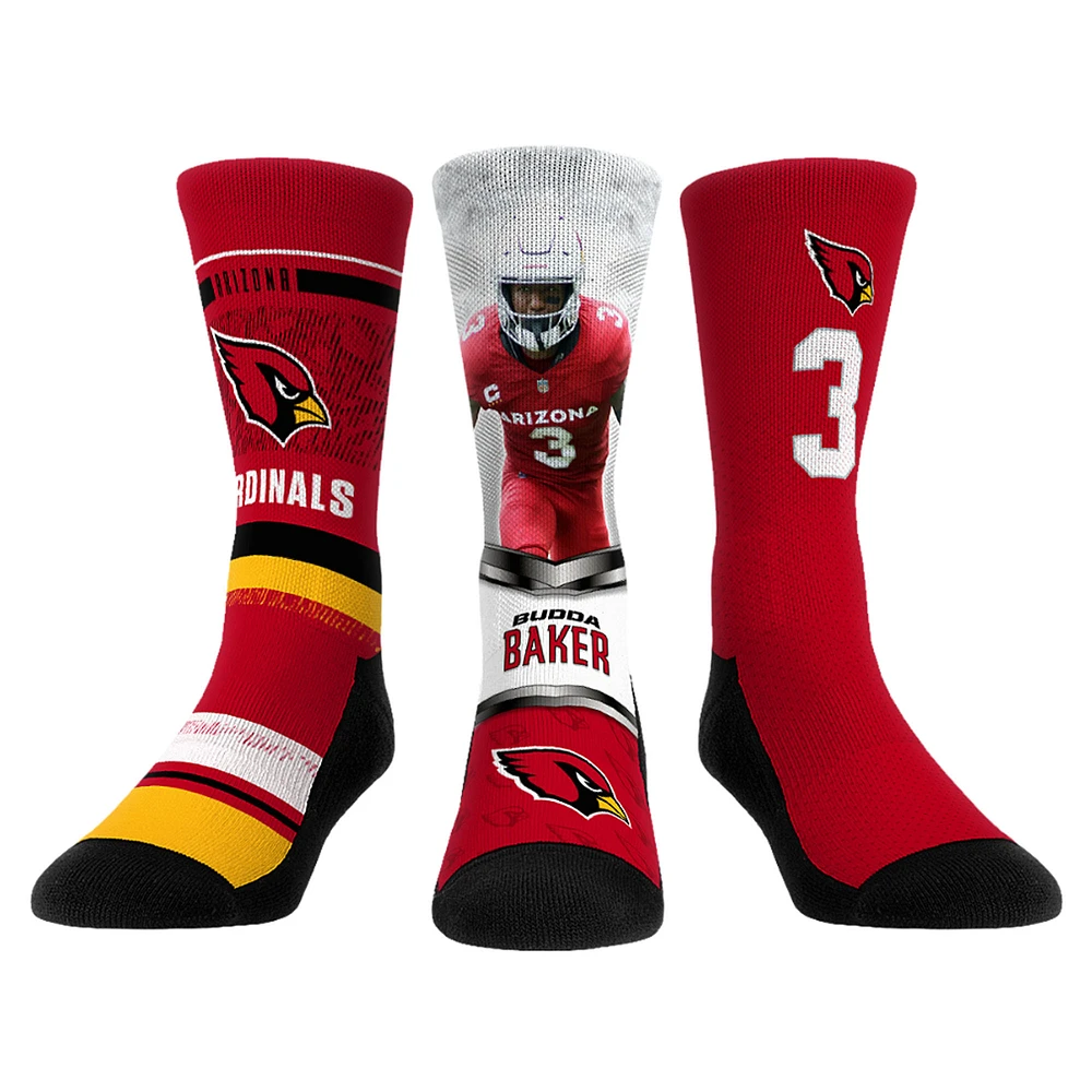 Unisex Rock Em Socks Budda Baker Arizona Cardinals 3-Pack Crew Sock Set