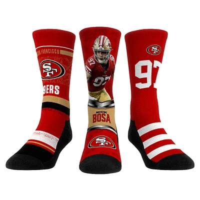 Unisex Rock Em Socks Nick Bosa San Francisco 49ers 3-Pack Crew Sock Set