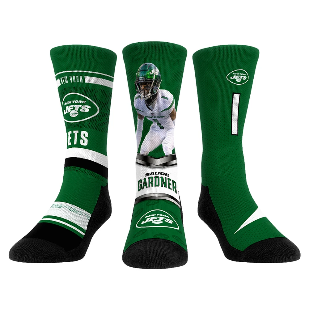 Unisex Rock Em Socks Ahmad Sauce Gardner New York Jets 3-Pack Crew Sock Set