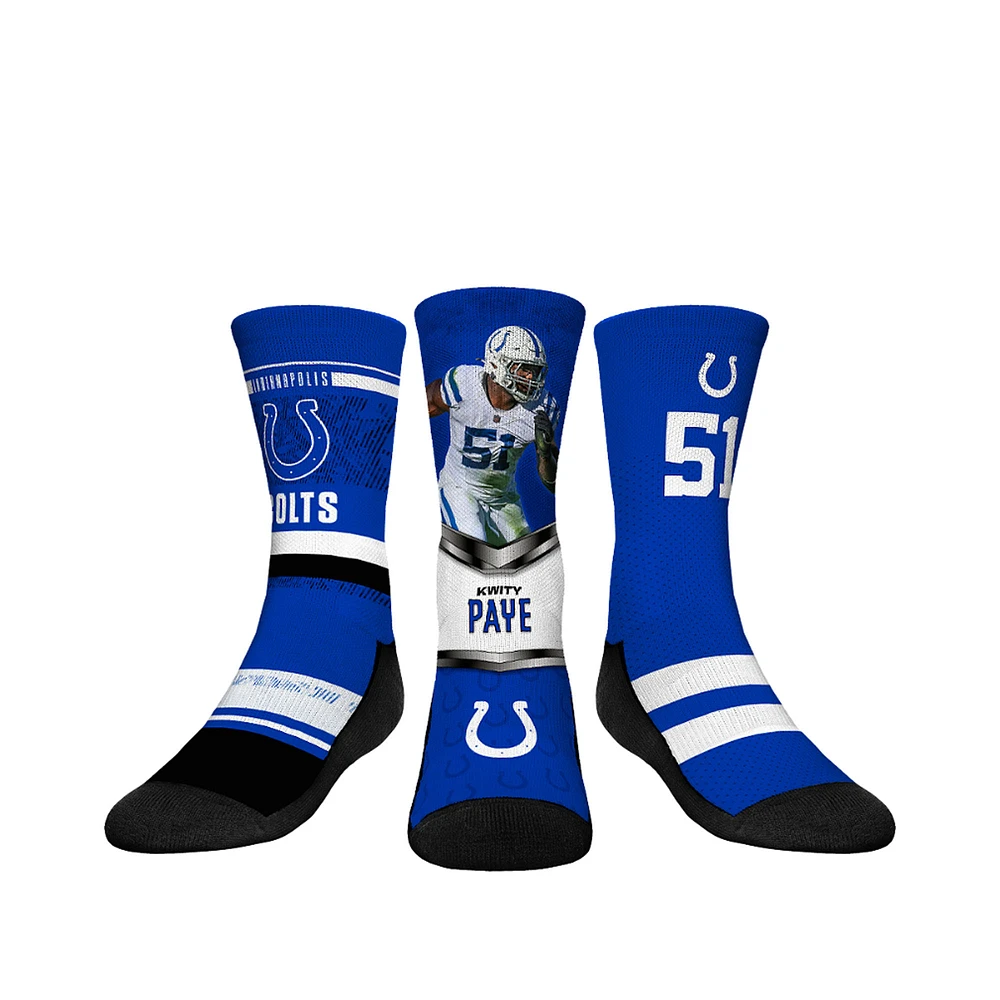 Youth Rock Em Socks Kwity Paye Indianapolis Colts 3-Pack Crew Sock Set