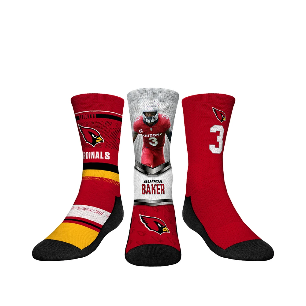 Youth Rock Em Socks Budda Baker Arizona Cardinals 3-Pack Crew Sock Set