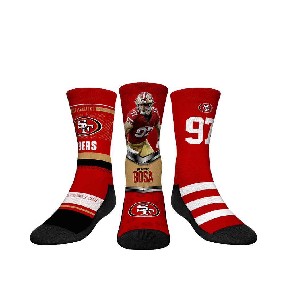 Youth Rock Em Socks Nick Bosa San Francisco 49ers 3-Pack Crew Sock Set
