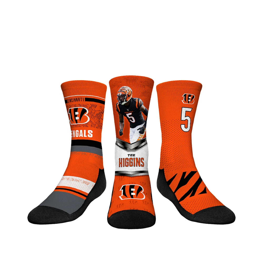 Youth Rock Em Socks Tee Higgins Cincinnati Bengals 3-Pack Crew Sock Set