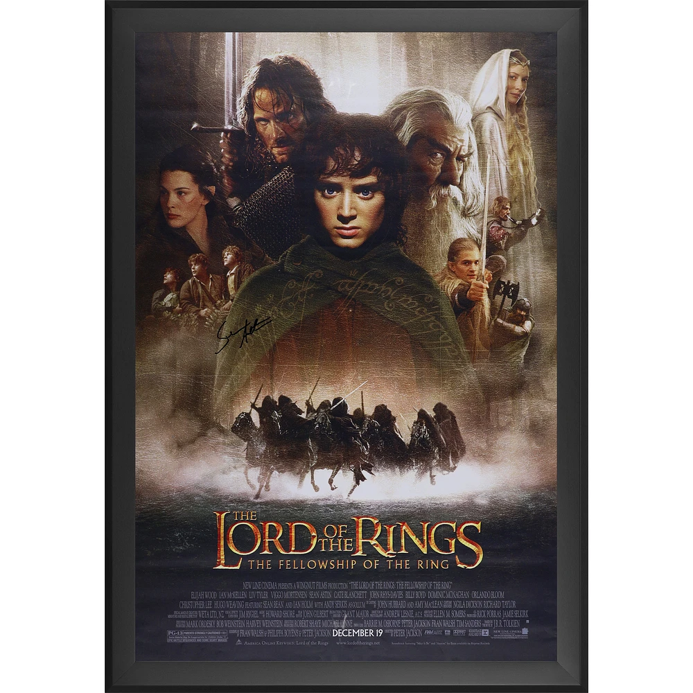 Sean Astin The Lord of the Rings: The Fellowship of the Ring Autographed Framed 24" x 36" Movie Poster