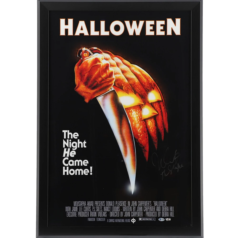 Nick Castle Halloween Autographed Framed 24" x 36" Movie Poster with "The Shape" Inscription