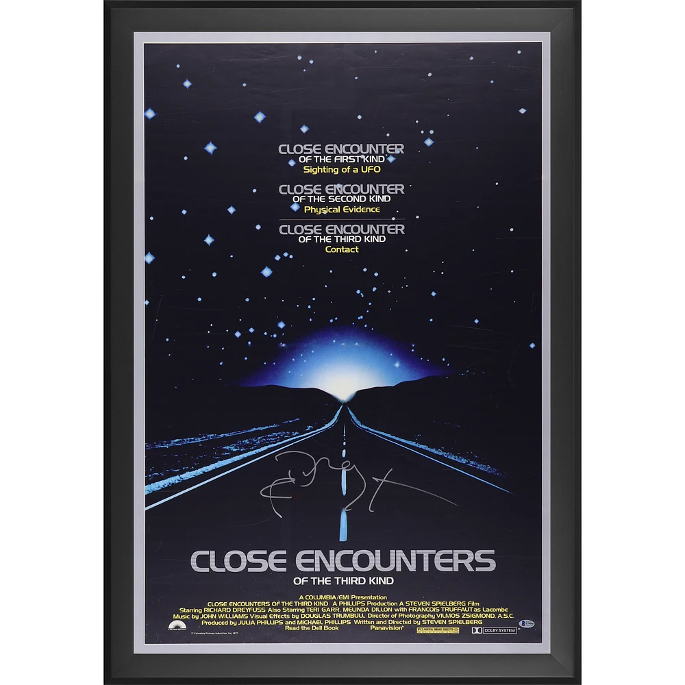 Richard Dreyfuss Close Encounters Of The Third Kind Autographed Framed 30" x 40" Movie Poster - BAS
