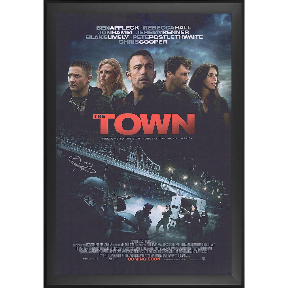 Jeremy Renner The Town Autographed Framed 27" x 40" Movie Poster