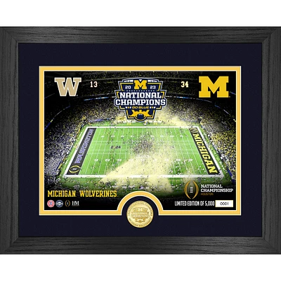 Highland Mint Michigan Wolverines College Football Playoff 2023 National Champions 12" x 15" Celebration Bronze Coin Photo Mint