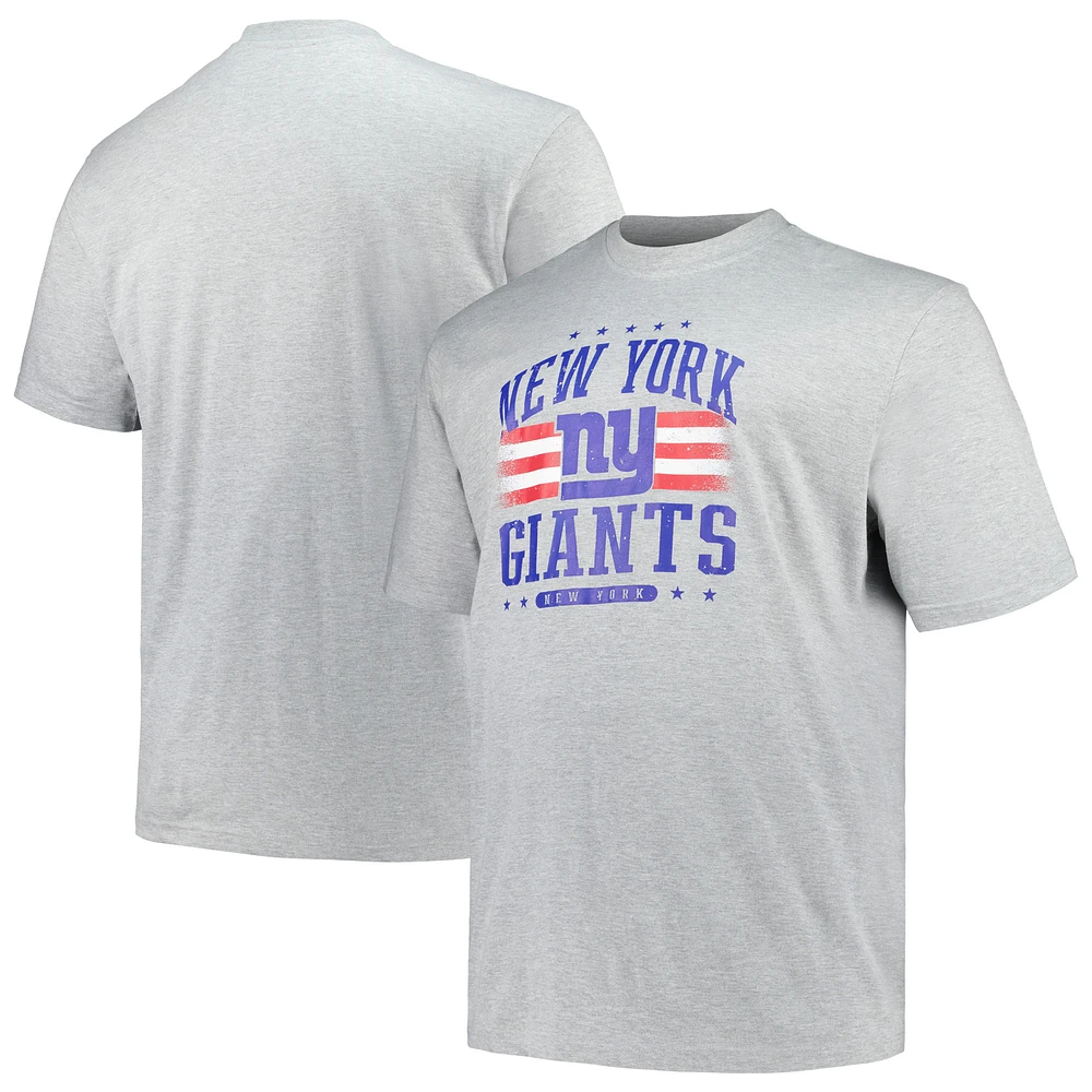Men's Fanatics Gray New York Giants Big & Tall Americana T-Shirt