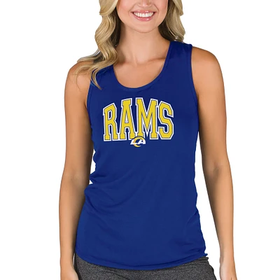 Women's Concepts Sport Royal Los Angeles Rams Marathon Racer Back Tank Top