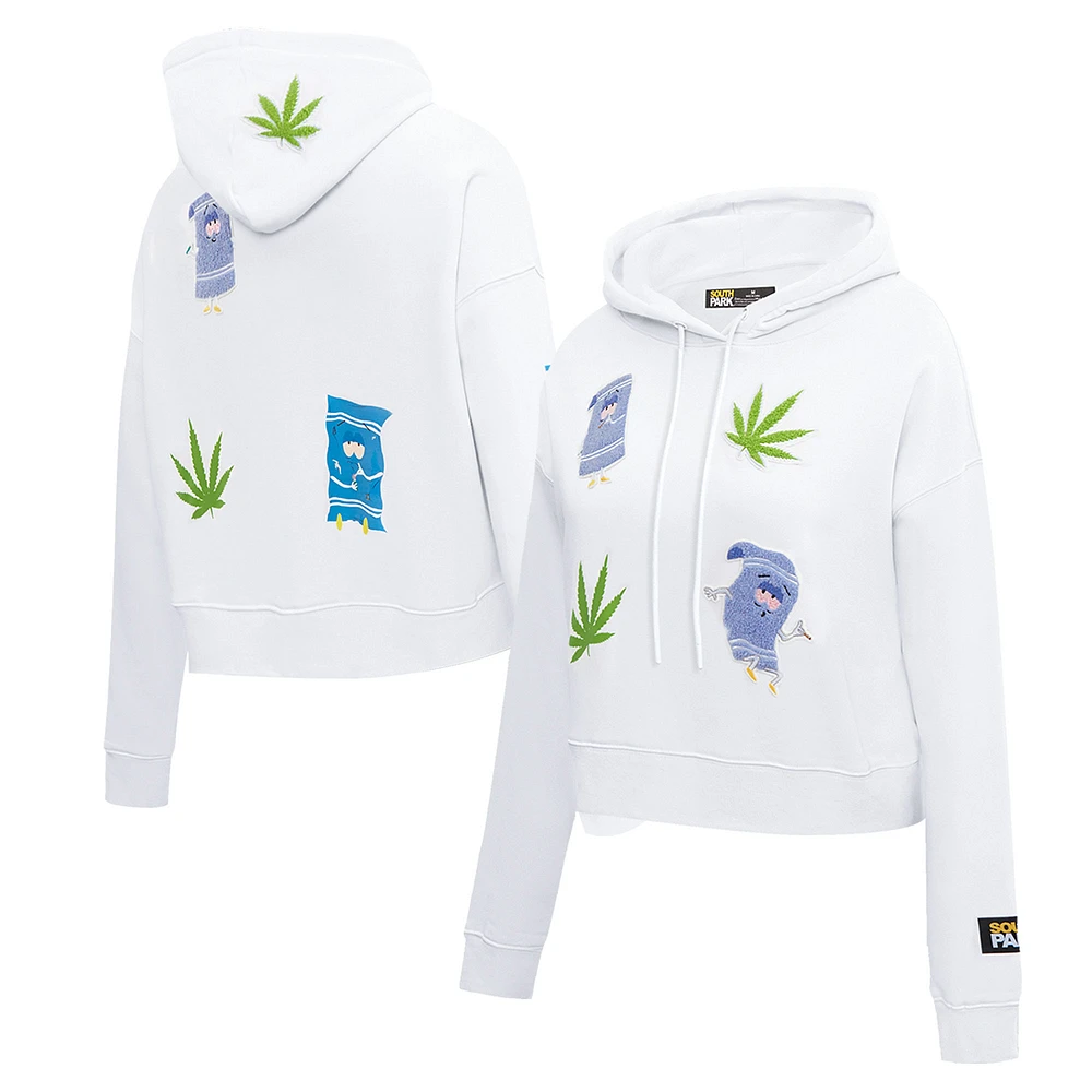 Women's Freeze Max South Park Towlie Don't Forget to Bring a Towel Cropped Pullover Hoodie