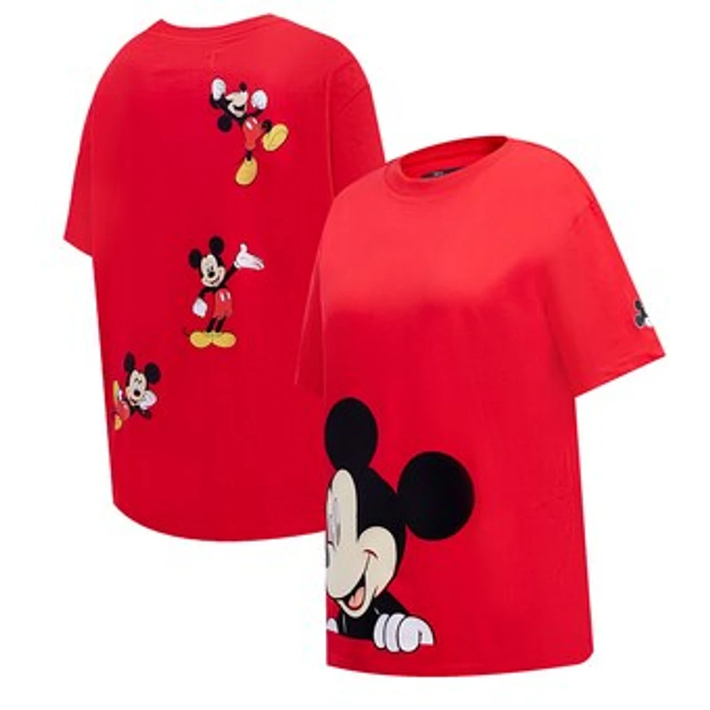 Women's Freeze Max Red Mickey Mouse Relax Boyfriend T-Shirt