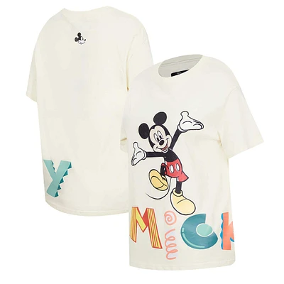 Women's Freeze Max Cream Mickey Mouse Hellow Mellow Boyfriend T-Shirt