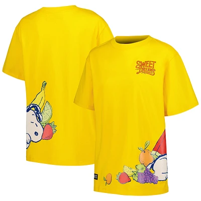 Women's Freeze Max Snoopy Yellow Peanuts Sweet Dreams Boyfriend T-Shirt