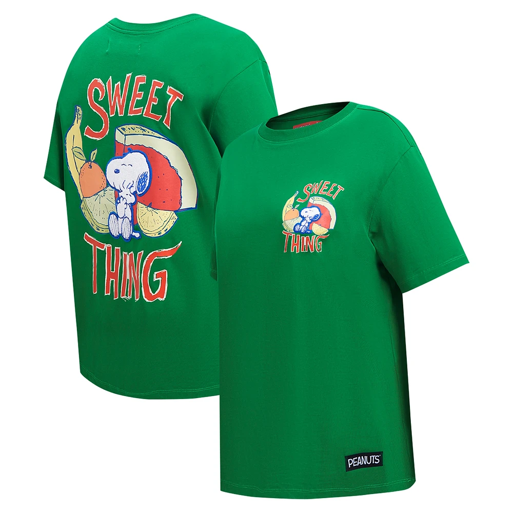 Women's Freeze Max Green Peanuts Sweet Thing Boyfriend T-Shirt
