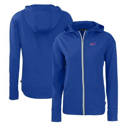 Women's Cutter & Buck Royal Buffalo Bills Primary Mark Daybreak Eco Recycled Full-Zip Hoodie