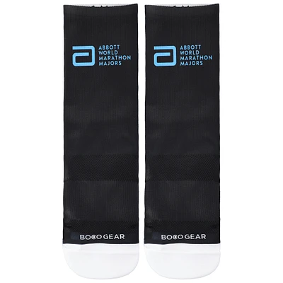 Unisex BOCO Gear Black Abbott World Marathon Majors Performance Crew Socks
