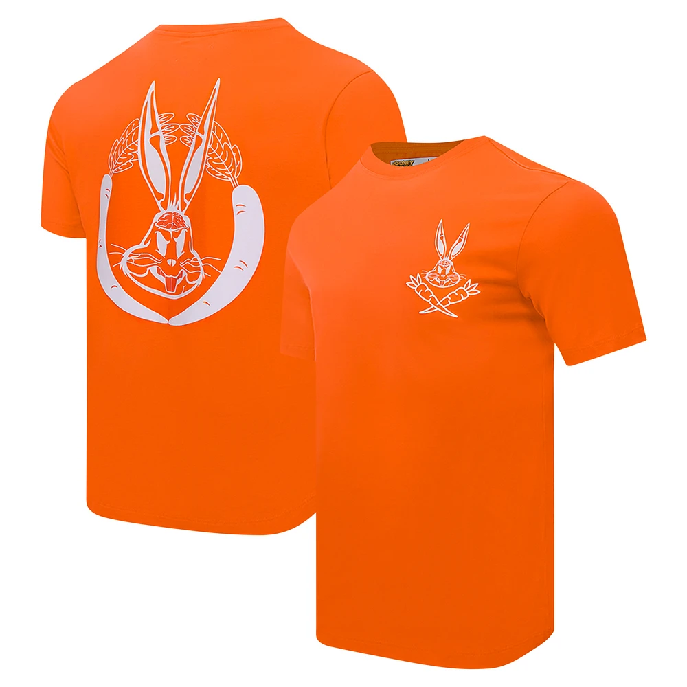 Men's Freeze Max Bugs Bunny Orange Looney Tunes Melted Skeleton T-Shirt