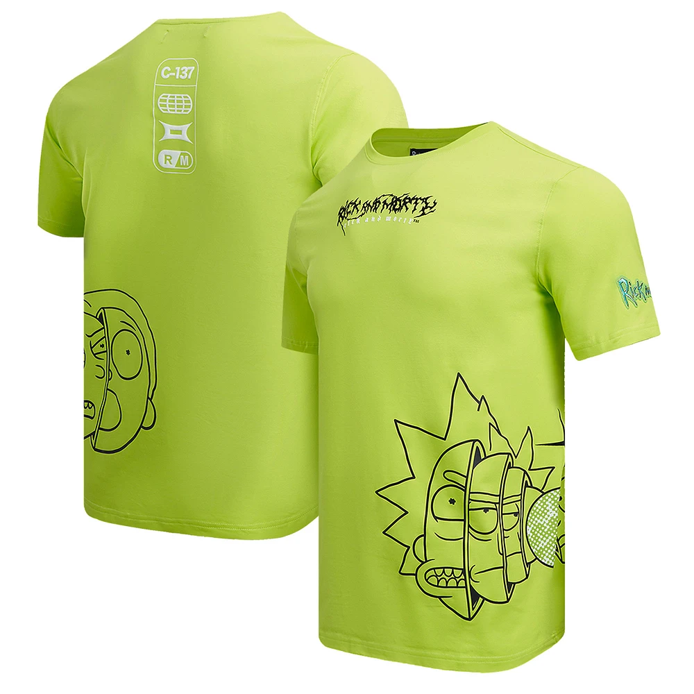 Men's Freeze Max Green Rick And Morty 90s Rave Rickvival T-Shirt