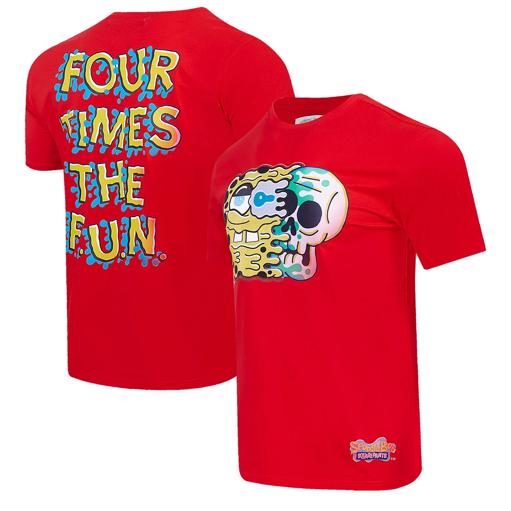 Men's Freeze Max Red SpongeBob SquarePants Tats on Pat T-Shirt