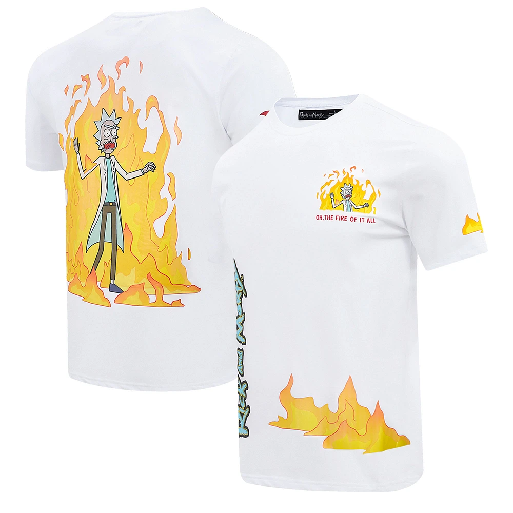 Men's Freeze Max White Rick And Morty Year of the Dragon T-Shirt