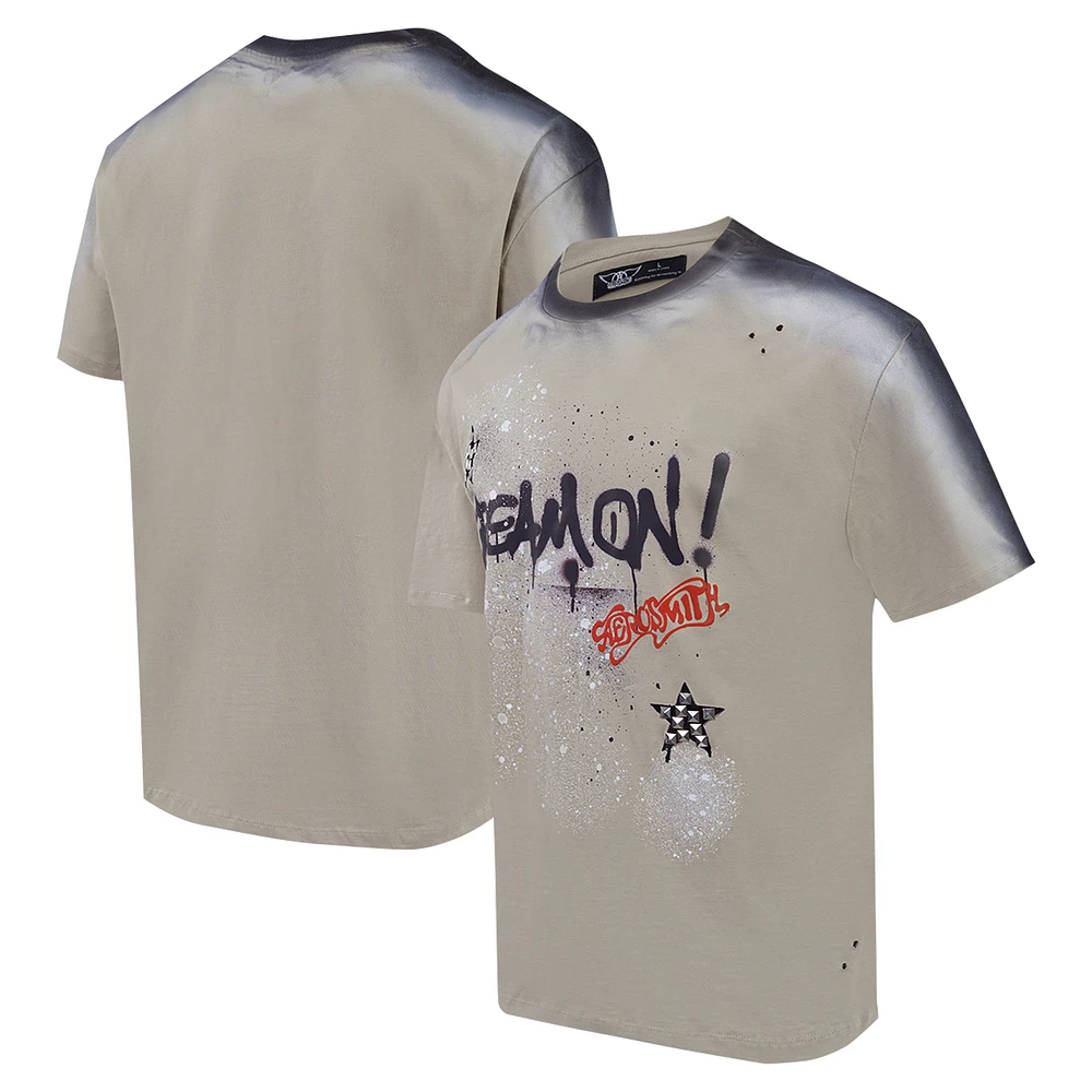 Men's Freeze Max Tan Aerosmith Sprayed Dream On Loose T-Shirt