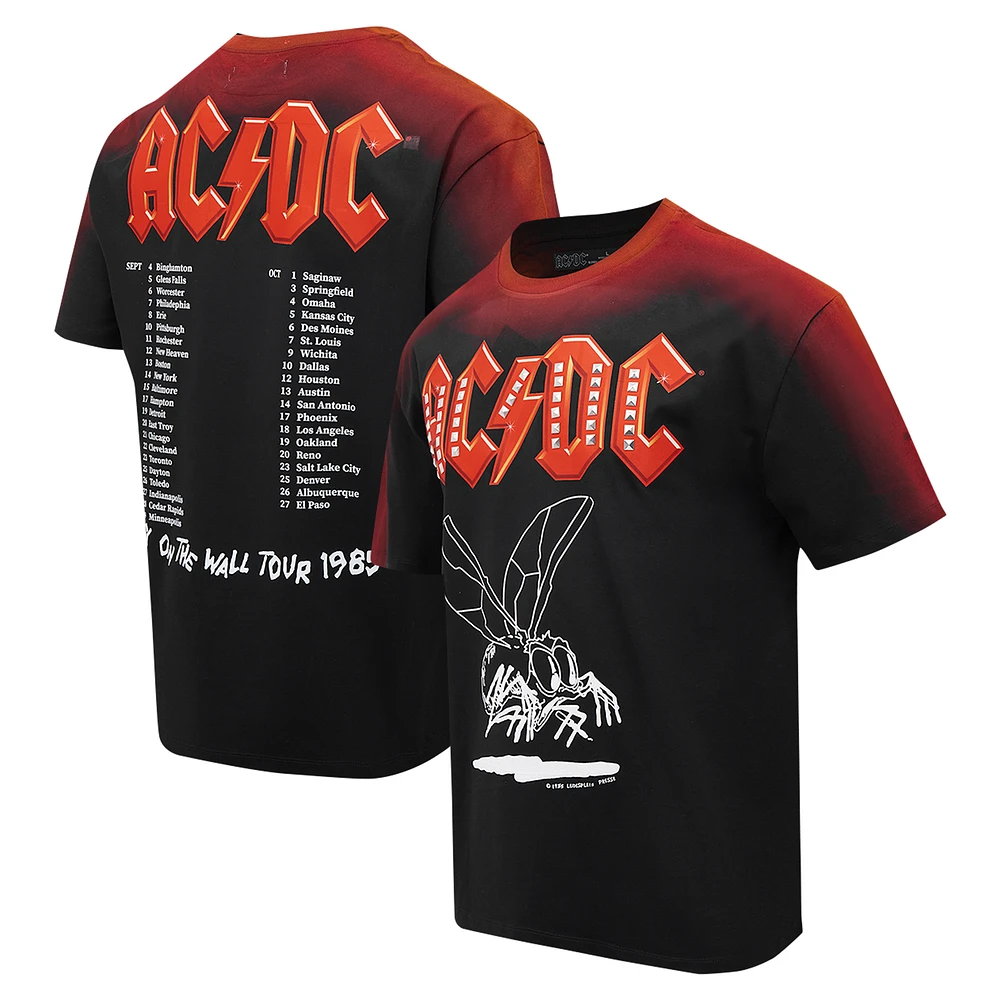 Men's Freeze Max Black AC/DC Fly on the Wall Tour Loose T-Shirt