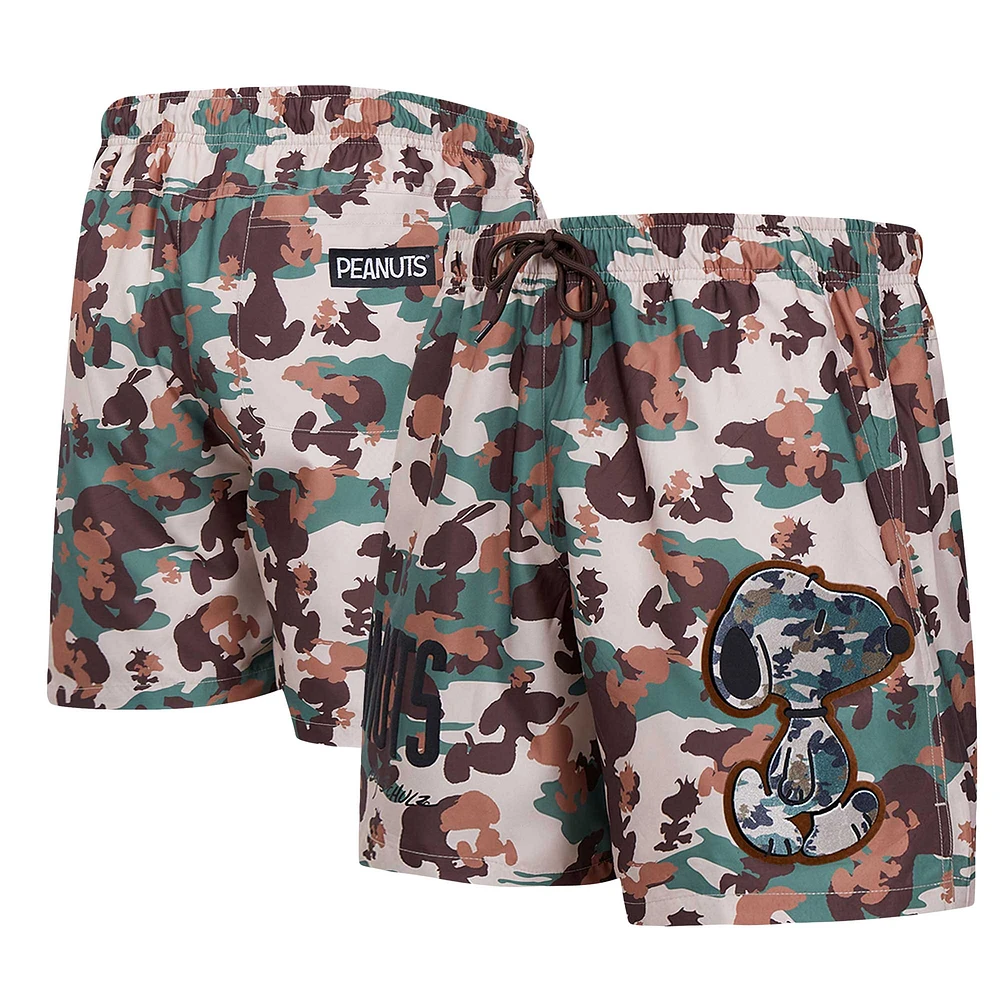 Men's Freeze Max Brown Peanuts Snoopy Military Camo Shorts