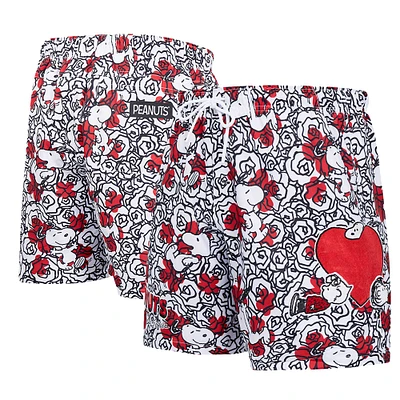 Men's Freeze Max White Peanuts Snoopy Loves Flowers Shorts
