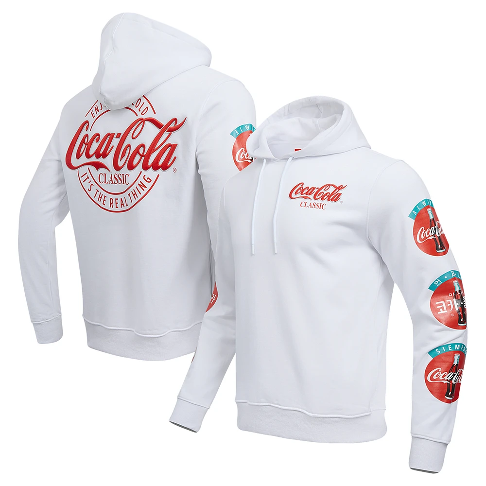 Men's Freeze Max White Coca-Cola Always Enjoy Pullover Hoodie
