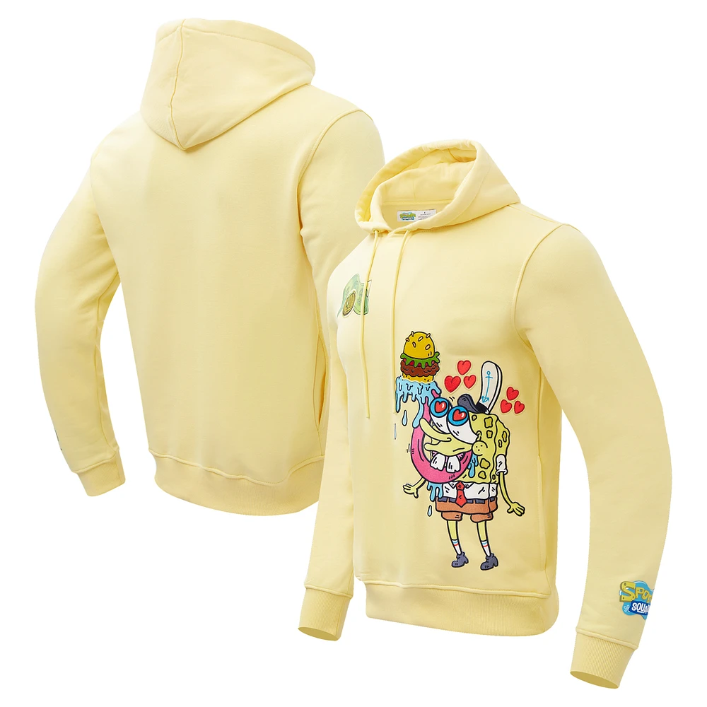 Men's Freeze Max Yellow SpongeBob SquarePants Krabby Patty Pullover Hoodie