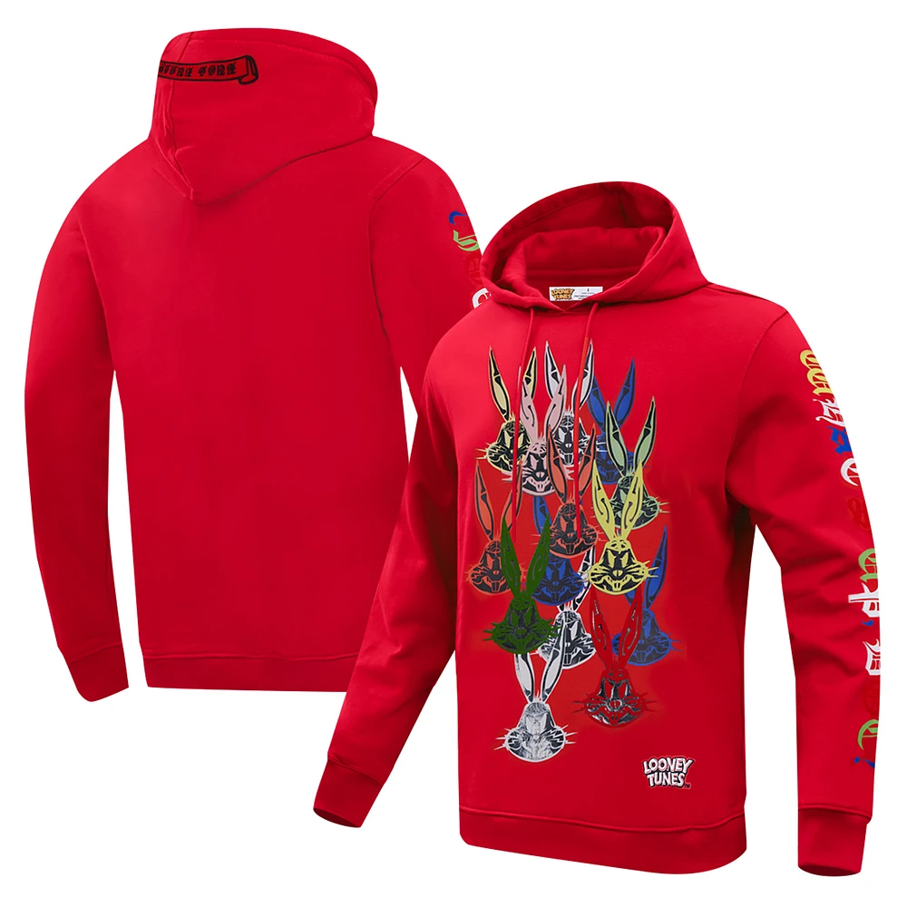 Men's Freeze Max Red Looney Tunes Bugs Bunny Color Chrome Pullover Hoodie