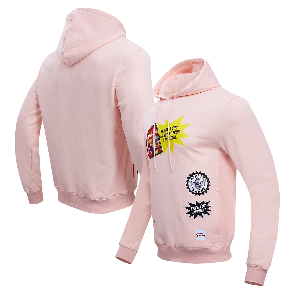Men's Freeze Max Light Pink The Simpsons Krusty O's Pullover Hoodie