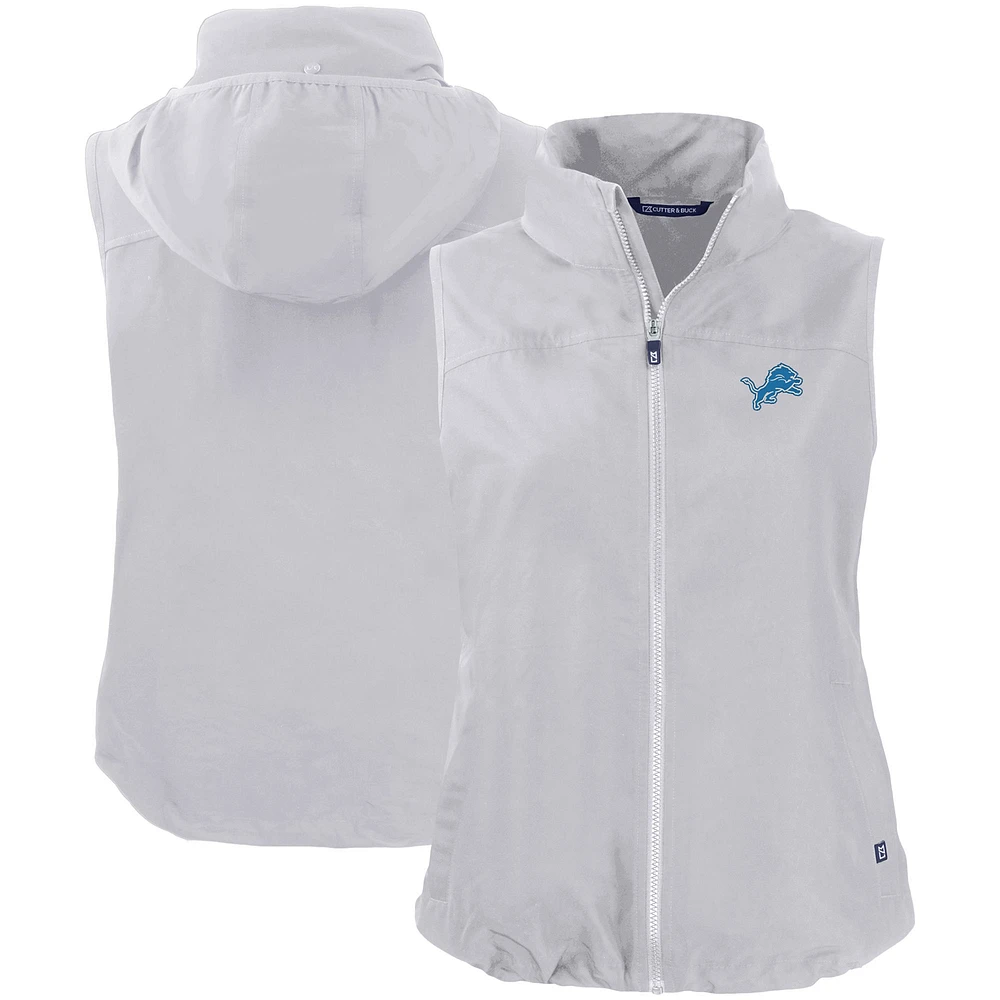 Women's Cutter & Buck Detroit Lions Primary Mark Charter Eco Full-Zip Vest