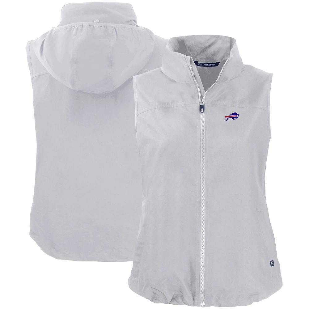 Women's Cutter & Buck Gray Buffalo Bills Primary Mark Charter Eco Full-Zip Vest