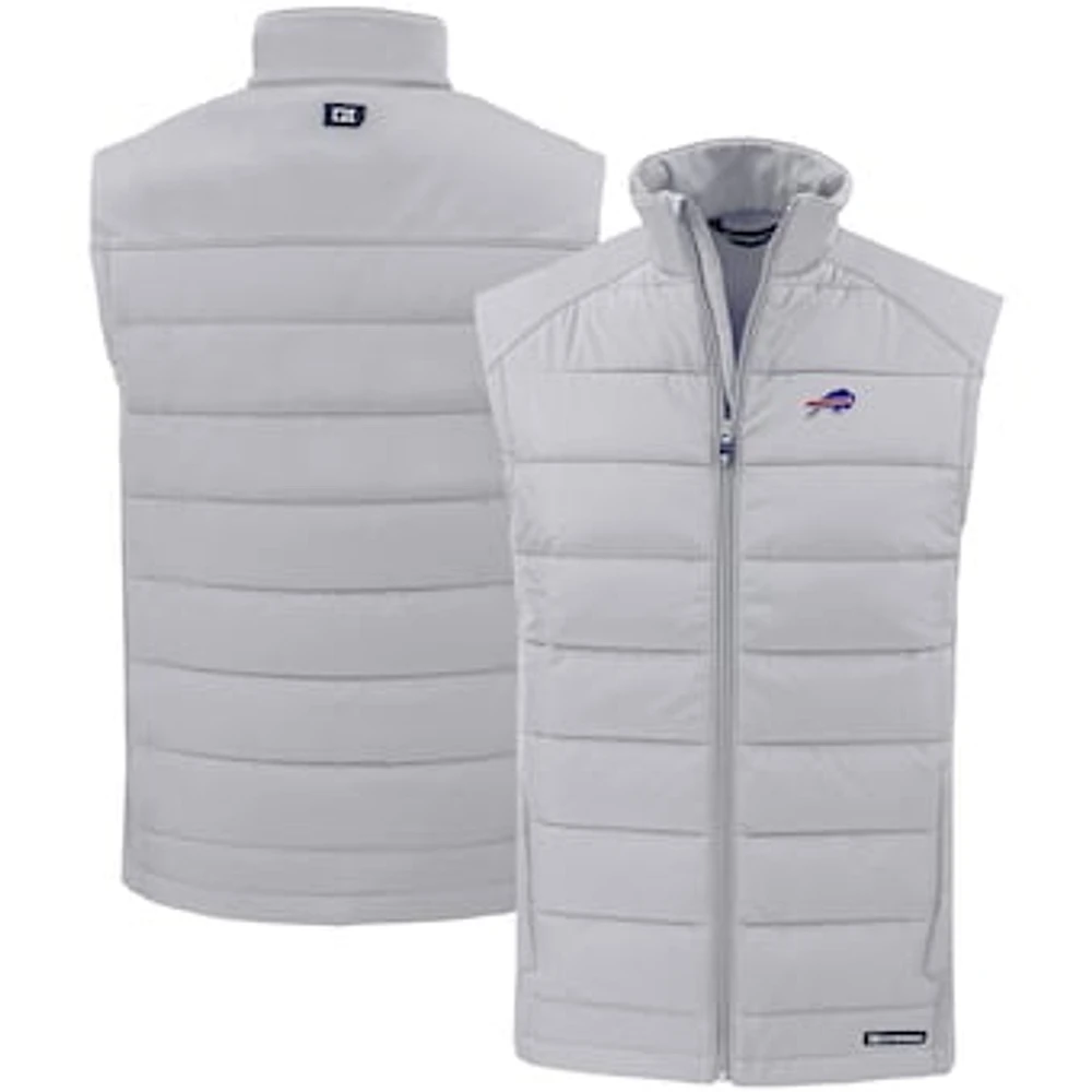 Men's Cutter & Buck Buffalo Bills Primary Mark Evoke PrimaLoft Hybrid Eco Softshell Recycled Full-Zip Vest