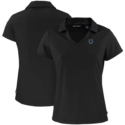 Women's Cutter & Buck Black Indianapolis Colts Primary Mark Daybreak Eco Recycled V-Neck Polo