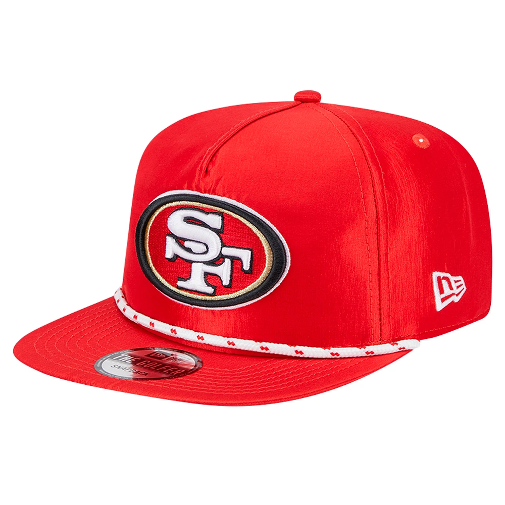 Men's New Era Scarlet San Francisco 49ers Rope Golfer Snapback Hat
