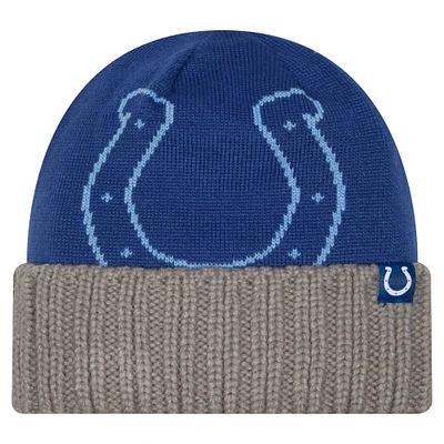 Men's New Era Royal Indianapolis Colts Oversize Cuffed Knit Hat