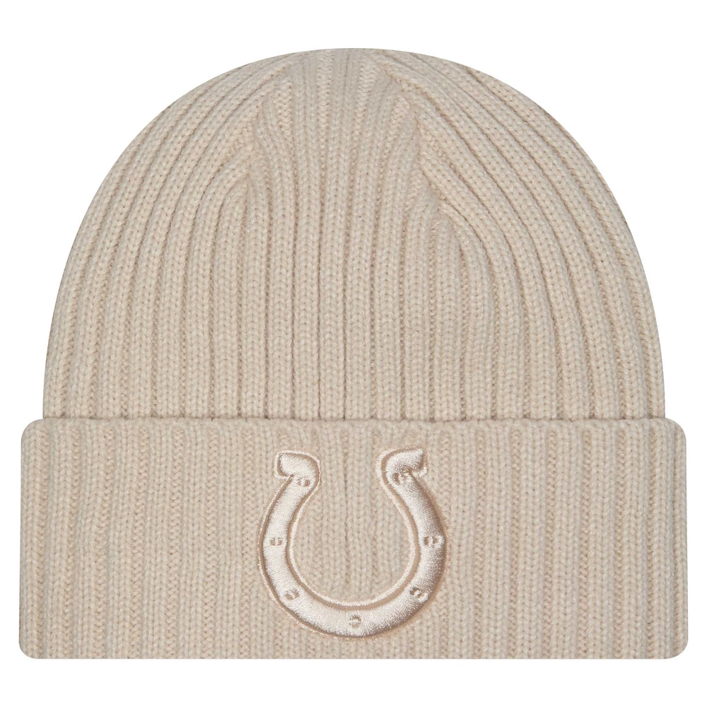Men's New Era Stone Indianapolis Colts Color Pack Cuffed Knit Hat