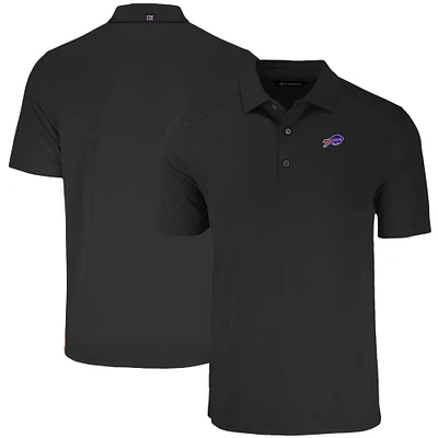 Men's Cutter & Buck Black Buffalo Bills Forge Eco Stretch Recycled Polo