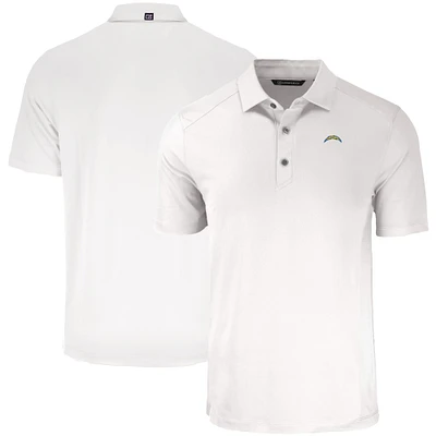 Men's Cutter & Buck White Los Angeles Chargers Forge Eco Stretch Recycled Polo