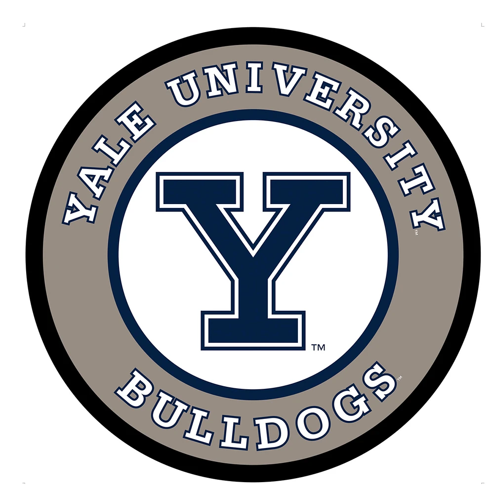 Yale Bulldogs LED XL Round Wall Sign